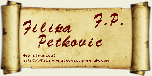 Filipa Petković vizit kartica